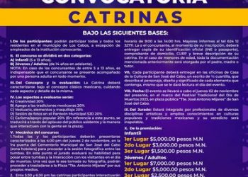 INVITA GOBIERNO DE LOS CABOS A PARTICIPAR EN LAS CONVOCAN DE ALTARES Y CATRINAS