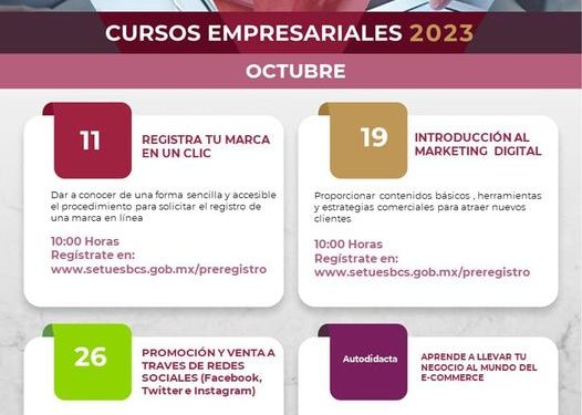 INVITA SETUE A CURSOS EMPRESARIALES DEL MES DE OCTUBRE