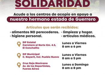 APERTURA GOBIERNO DE BCS CENTROS DE ACOPIO EN APOYO AL ESTADO DE GUERRERO