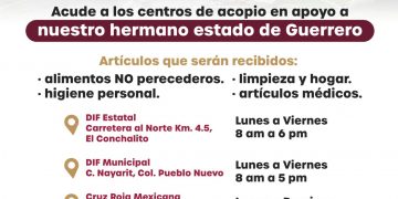 APERTURA GOBIERNO DE BCS CENTROS DE ACOPIO EN APOYO AL ESTADO DE GUERRERO