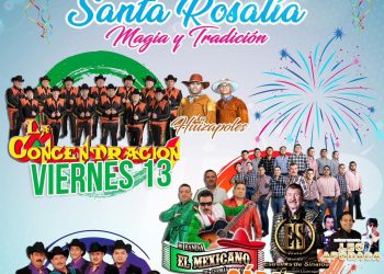 ANUNCIAN CARTELERA ARTÍSTICA DE LAS FIESTAS DEL 138 ANIVERSARIO DE FUNDACIÓN DE SANTA ROSALÍA