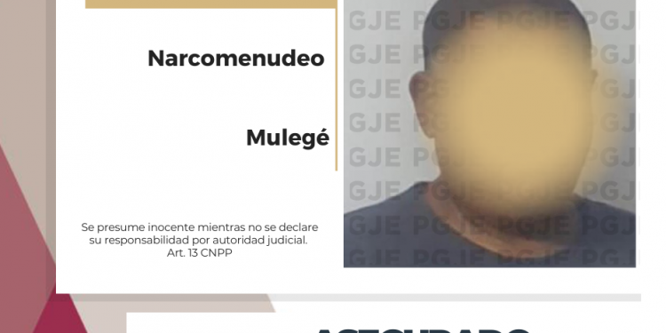 ASEGURA PGJE A UNA PERSONA CON UN ARMA Y 2 MIL DOSIS DE DROGA
