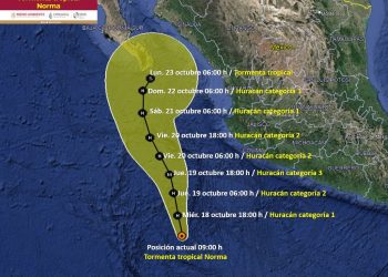 MANTIENE PROTECCIÓN CIVIL VIGILANCIA DE TORMENTA TROPICAL NORMA