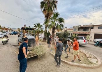 SERVICIOS PÚBLICOS DE LOS CABOS INTENSIFICA LABORES DE LIMPIEZA VESPERTINA EN COLONIA ARCOS DEL SOL