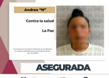 ASEGURA PGJE A MUJER POSIBLE VENDEDORA DE DROGA EN LA PAZ