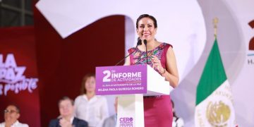EN SU SEGUNDO INFORME DE LABORES LA PRESIDENTA MUNICIPAL DE LA PAZ MILENA QUIROGA RECONOCIO QUE ES TIEMPO DE LAS MUJERES PARA LOGRAR LA TRANSFORMACION SOCIAL Y POLITICA