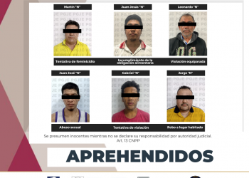 APREHENDE PGJE A SEIS PERSONAS EN BCS