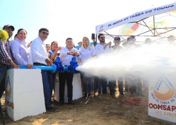 INFORMÓ EL PRESIDENTE MUNICIPAL DE LOS CABOS OSCAR LEGGS CASTRO QUE PARA FINALES DE DICIEMBRE CONCLUYEN LA NUEVA LÍNEA DE CONDUCCIÓN DE AGUA POTABLE EN CSL