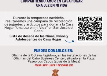 INVITAN A LA CIUDADANÍA A DONAR JUGUETES PARA LA CASA HOGAR “ UNA LUZ EN MI VIDA “