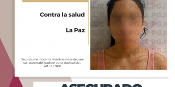 CON MÁS DE 4 MIL DOSIS DE DROGA ASEGURA PGJE A MUJER EN LA PAZ