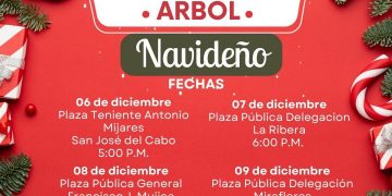 INVITA SISTEMA MUNICIPAL DIF LOS CABOS A LA POBLACIÓN CABEÑA A LOS ENCENDIDOS DE ÁRBOLES NAVIDEÑOS EN LA CABECERA MUNICIPAL Y DELEGACIONES
