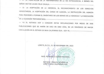 AVISO NOTARIAL