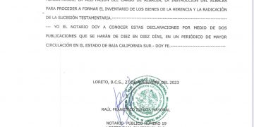 AVISO NOTARIAL