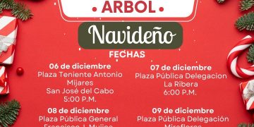 INVITA EL H.XIV AYUNTAMIENTO DE LOS CABOS AL ENCENDIDO DE LOS ÁRBOLES NAVIDEÑOS EN LAS DIFERENTES DELEGACIONES