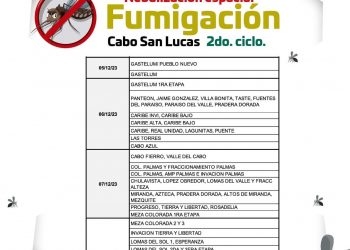 INICIA SEGUNDO CICLO DE LA CAMPAÑA DE NEBULIZACION ESPACIAL CONTRA EL MOSCO TRANSMISOR DEL DENGUE,ZIKA Y CHINKUNGUNYA