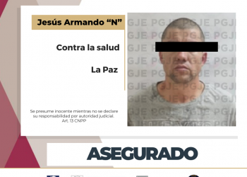 ASEGURA PGJE A UNA PERSONA CON UN ARMA Y MÁS DE 4 MIL DOSIS DE DROGA