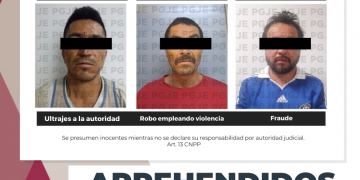 APREHENDE PGJE A 3 PERSONAS POR DIVERSOS DELITOS