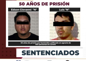 50 AÑOS DE PENA PRIVATIVA DE LA LIBERTAD OBTIENE PGJE PARA EDSON GIOVANNI “EL CHUKY” Y LUIS “EL LUISITO” POR HOMICIDIO DOLOSO EMPLEANDO TORTURA