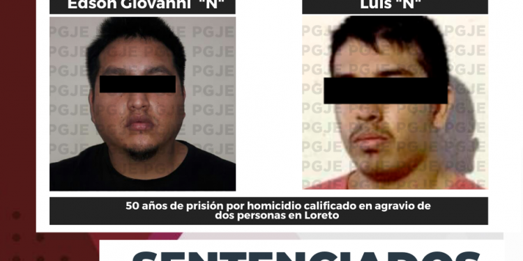 50 AÑOS DE PENA PRIVATIVA DE LA LIBERTAD OBTIENE PGJE PARA EDSON GIOVANNI “EL CHUKY” Y LUIS “EL LUISITO” POR HOMICIDIO DOLOSO EMPLEANDO TORTURA