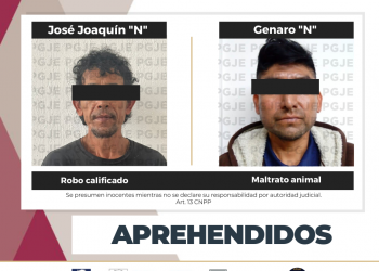 APREHENDE PGJE A DOS PERSONAS