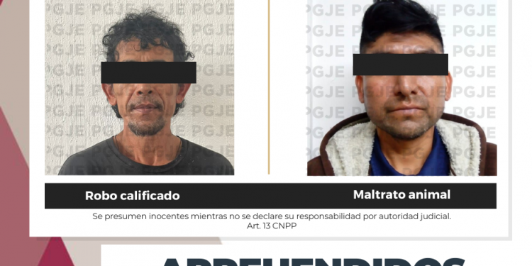 APREHENDE PGJE A DOS PERSONAS