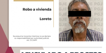 OBTIENE PGJE VINCULACIÓN A PROCESO POR ROBO A VIVIENDA EN LORETO