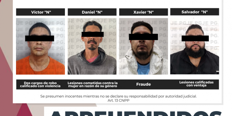 CUMPLIMENTA PGJE CINCO ÓRDENES DE APREHENSIÓN POR DIVERSOS DELITOS