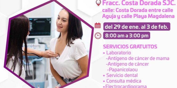 A TRAVÉS DE LA BRIGADA MÉDICA DE SALUD, EL GOBIERNO DE LOS CABOS BRINDARÁ SERVICIOS GRATUITOS DEL 28 DE ENERO AL 03 DE FEBRERO EN LA COLONIA COSTA DORADA