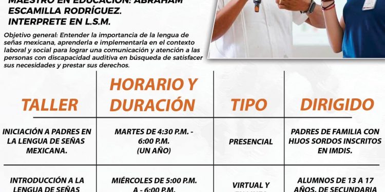 INVITA IMDIS LOS CABOS A TALLERES DE LENGUA DE SEÑAS MEXICANA