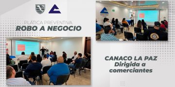 IMPARTE PGJE PLÁTICA DE PREVENCIÓN DE DELITO DE ROBO A EMPRESARIOS DE CANACO LA PAZ
