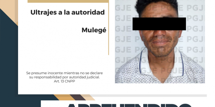 APREHENDE PGJE A HOMBRE POR ULTRAJES DE LA AUTORIDAD EN MULEGÉ