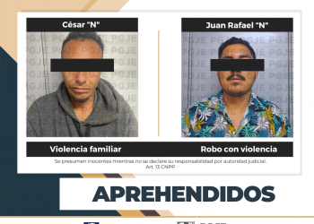APREHENDE PGJE A DOS HOMBRES POR DIVERSOS DELITOS EN LA PAZ