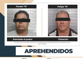 CUMPLIMENTA PGJE MANDAMIENTOS JUDICIALES A DOS PERSONAS POR DIVERSOS DELITOS