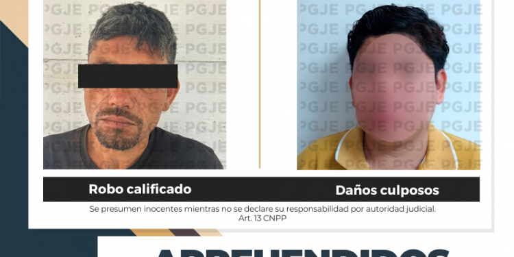 APREHENDE PGJE A DOS PERSONAS BUSCADAS POR DIVERSOS DELITOS