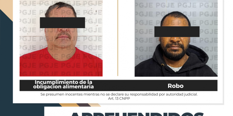 PONE PGJE A DISPOSICIÓN DE LA AUTORIDAD JUDICIAL A DOS PERSONAS POR DIVERSOS DELITOS TRAS ÓRDENES DE APREHENSIÓN