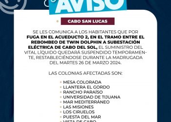OOMSAPAS LOS CABOS SE ENCUENTRA REPARANDO FUGA DEL ACUEDUCTO #2