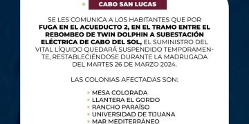 OOMSAPAS LOS CABOS SE ENCUENTRA REPARANDO FUGA DEL ACUEDUCTO #2