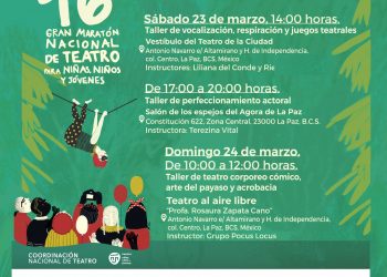 REALIZAN 16° MARATÓN NACIONAL DE TEATRO  PARA NIÑAS, NIÑOS Y JÓVENES