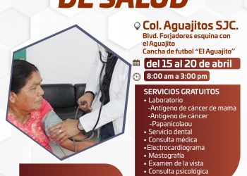 LAS BRIGADAS MÉDICAS CONTINUARÁN DEL 15 AL 20 DE ABRIL EN LA COLONIA AGUAJITOS EN SJC.
