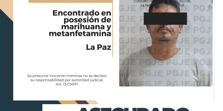 ASEGURA PGJE A UN HOMBRE CON DROGA EN LA PAZ