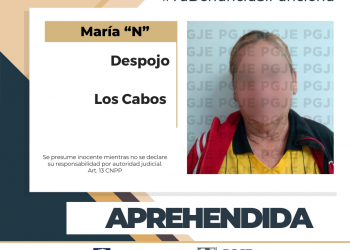 APREHENDE PGJE A UNA PERSONA POR DESPOJO
