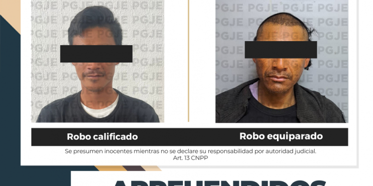 APREHENDE PGJE A DOS PERSONAS