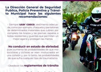 EXHORTAN A MOTOCICLISTAS DE LOS CABOS A UTILIZAR EL CASCO AL CONDUCIR