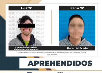 POR CONTAR CON MANDAMIENTOS JUDICIALES EN SU CONTRA DOS PERSONAS SON APREHENDIDAS