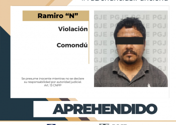 APREHENDE PGJE A UN HOMBRE BUSCADO POR EL DELITO DE VIOLACIÓN