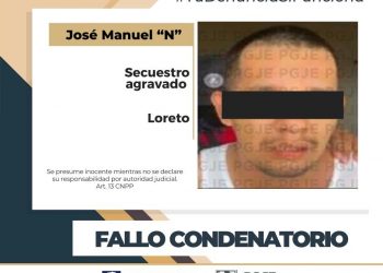 POR SECUESTRO AGRAVADO OBTIENE PGJE FALLO CONDENATORIO CONTRA JUAN MANUEL N “EL ALACRÁN”