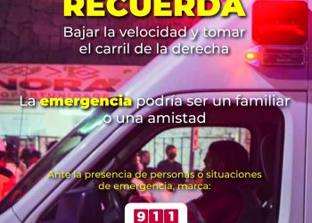 SEGURIDAD PÚBLICA DE LOS CABOS HACE UN LLAMADO A LA CIUDADANÍA PARA CEDER EL PASO A VEHÍCULOS DE EMERGENCIAS