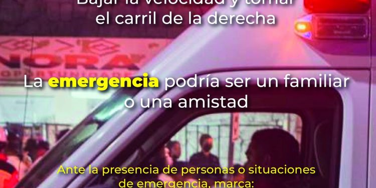 SEGURIDAD PÚBLICA DE LOS CABOS HACE UN LLAMADO A LA CIUDADANÍA PARA CEDER EL PASO A VEHÍCULOS DE EMERGENCIAS