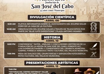 INVITAN A LA SEMANA DE CELEBRACIÓN DEL 294° ANIVERSARIO DE LA FUNDACIÓN DE SAN JOSÉ DEL CABO
