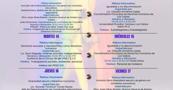 EL GOBIERNO DE LOS CABOS PREPARA LA CONMEMORACIÓN DEL DÍA INTERNACIONAL CONTRA LA HOMOFOBIA, TRANSFOBIA Y BIFOBIA.